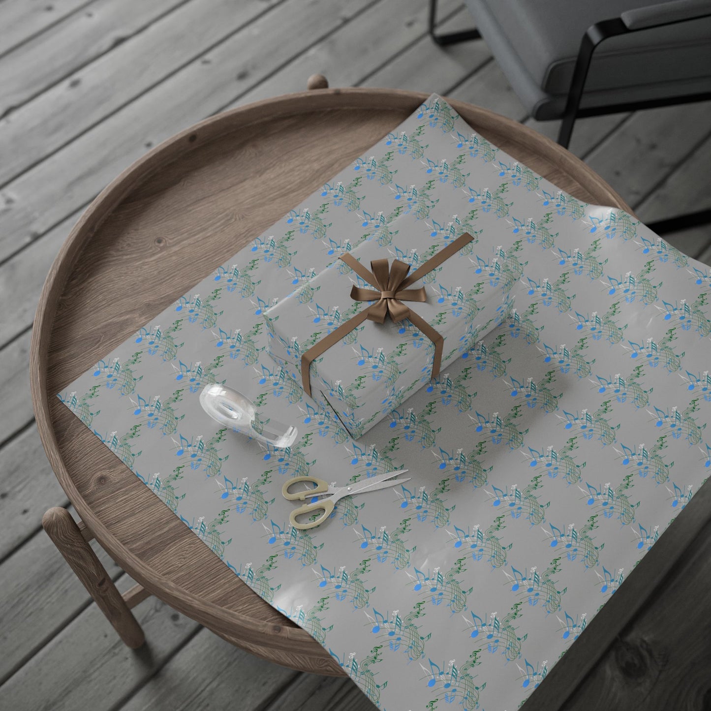 Elegant Music Note Wrapping Paper for Special Occasions, Perfect for Gifts, Birthdays, Holidays, Artsy Celebrations, Eco-Friendly