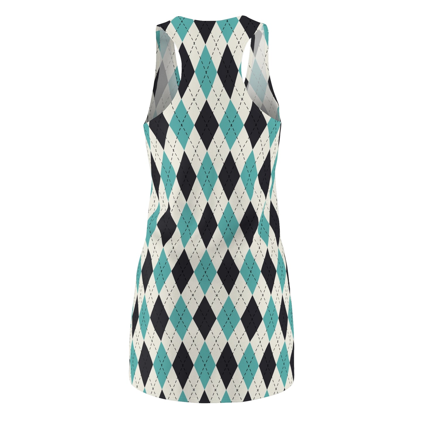 Stylish Argyle Women's Racerback Dress, Perfect for Summer, Beach, and Casual Outings, Trendy Floral Print Dress, Everyday Wear