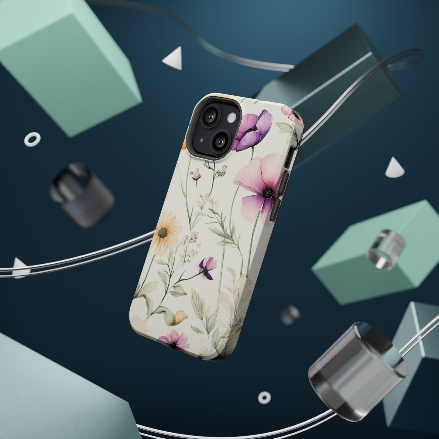 Floral Watercolor Magnetic Impact-Resistant Phone Case