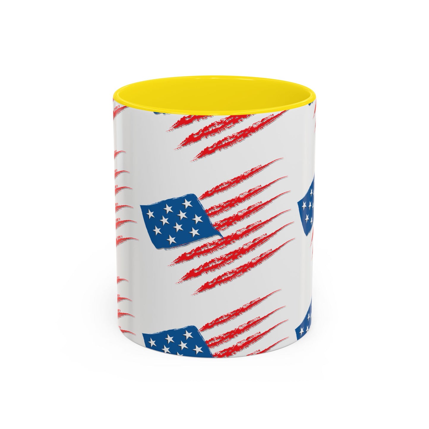Patriotic Accent Coffee Mug | USA Flag Design, Perfect Gift for Veterans & Independence Day, Coffee Lover's Merchandise, Red White [...]
