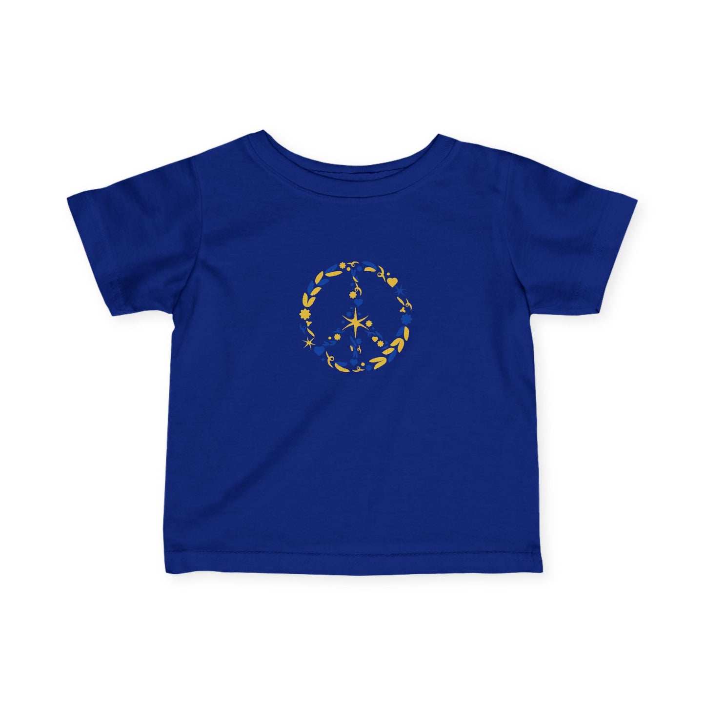 Infant Peace Symbol Tee, Baby Shirt, Toddler T-Shirt, Cute Infant Apparel, Gift for New Parents, Kids' Fashion
