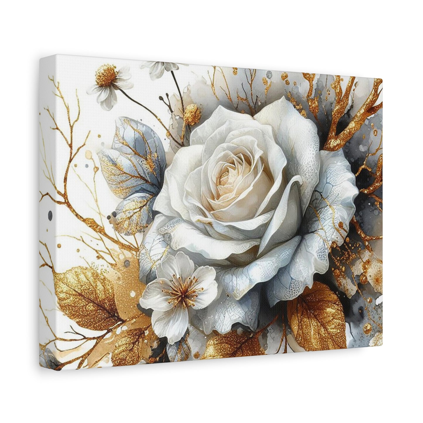 Matte Canvas, Stretched, 1.25" - Gold and Black