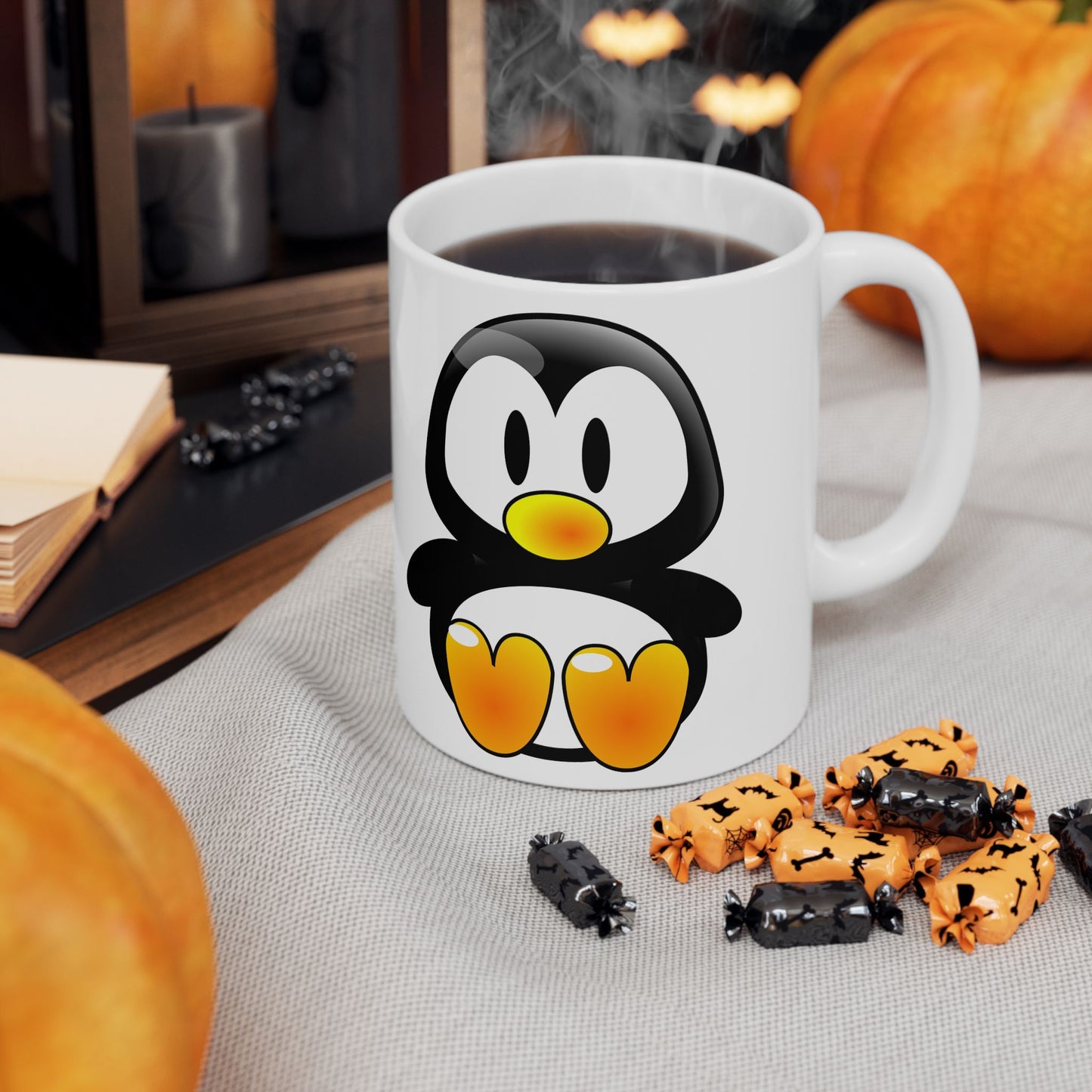 Cute Penguin Ceramic Mug — Adorable Polar Animal Coffee Cup (11oz & 15oz)