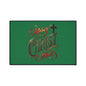 Christmas Floor Mat - "Merry Christmas" Script with Cross, Heavy-Duty Holiday Doormat