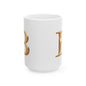 Elegant Gold Letter Mug | Personalized Coffee Cup, Letter B