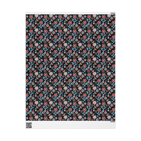 Festive Wrapping Paper Roll, Colorful Floral Gift Wrap for Holidays, Birthdays, Special Occasions, Unique Christmas Gift Wrap