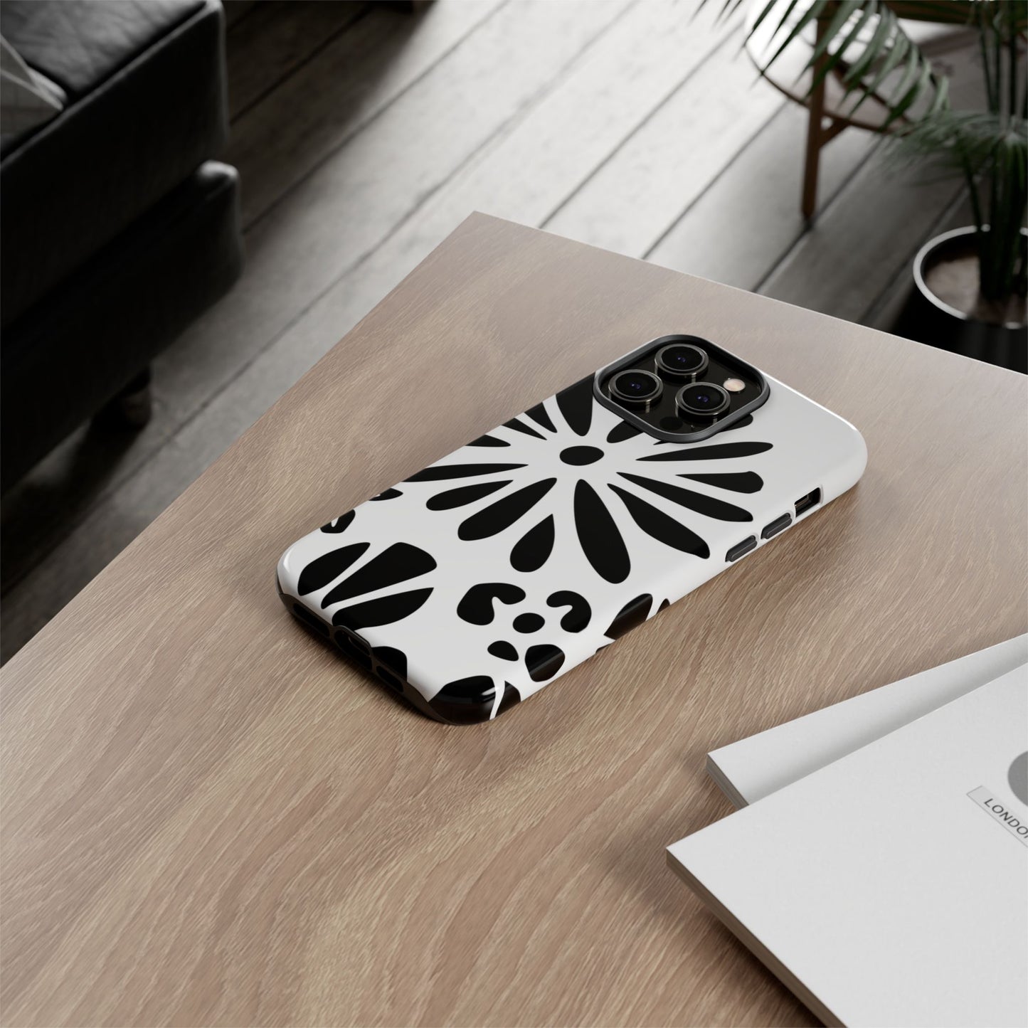 Stylish Phone Case with Floral Design, Tough Phone Cover for Her, Trendy Black and White Cell Phone Case, Unique Gift for Birthdays [...]