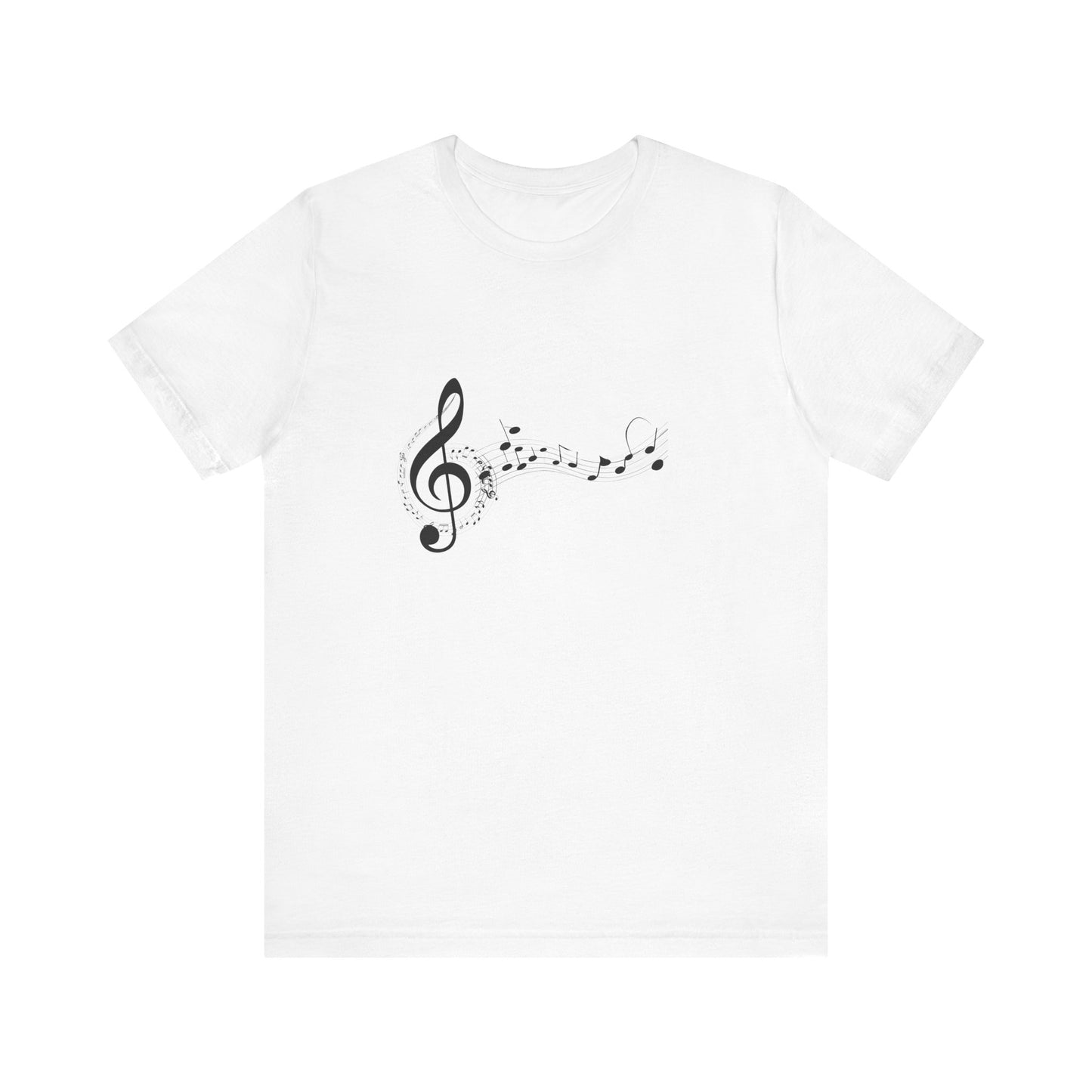 Musical Notes Short Sleeve Tee for Music Lovers