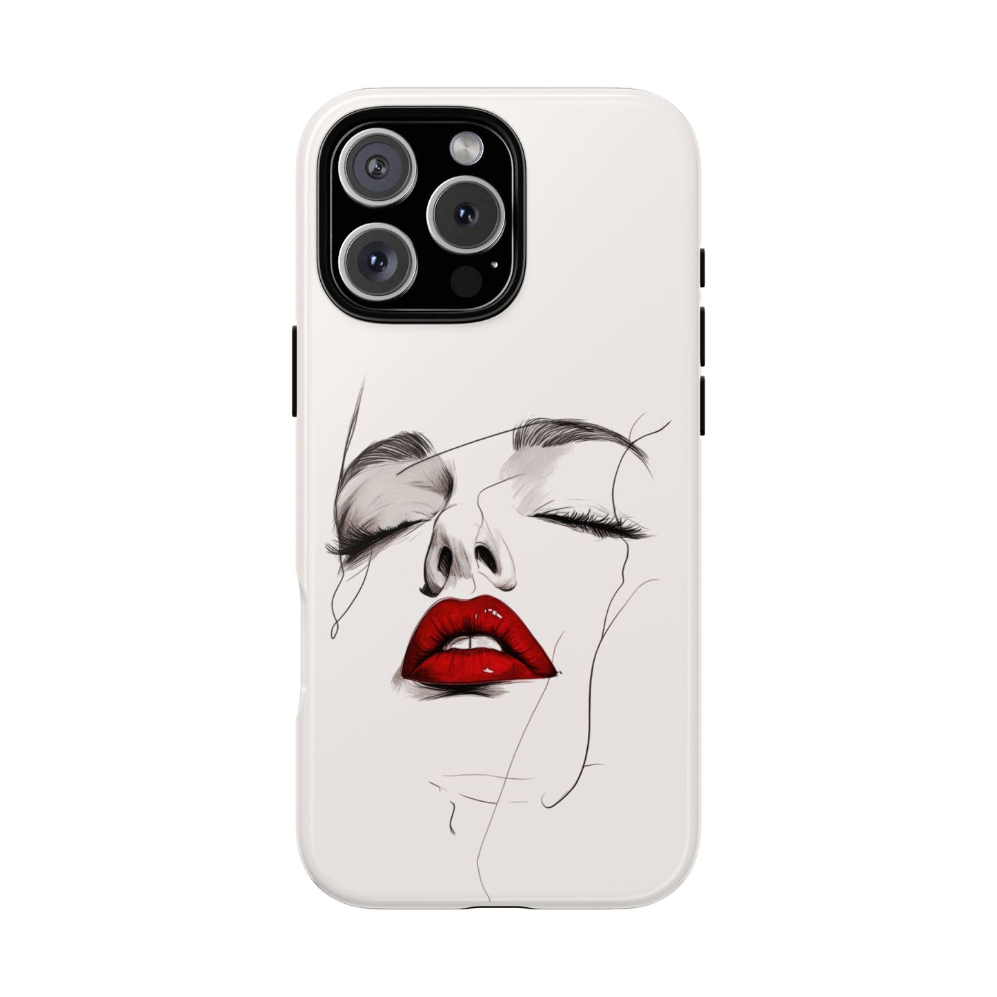 Stylish Phone Case with Artistic Lip Design, Femme Tech Accessory, Trendy Device Cover, Gift for Her, Unique Phone Accessories