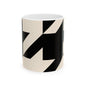 Modern Geometric Ceramic Mug, Stylish Coffee Cup, Gift for Her, Office Decor, Unique Kitchenware, Contemporary Design