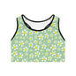 Floral Sports Bra, Activewear, Fitness Top, Workout Gear, Gym Wear, Spring Fashion