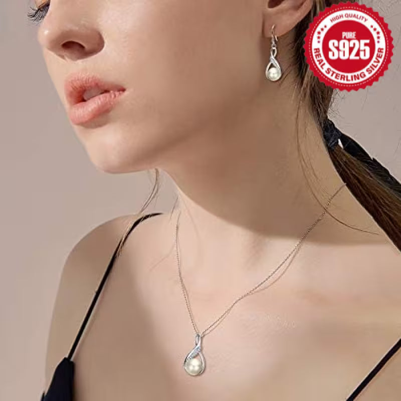 Luxurious and Elegant Titanium Steel Earring Necklace Set | Bohemian Retro Sexy