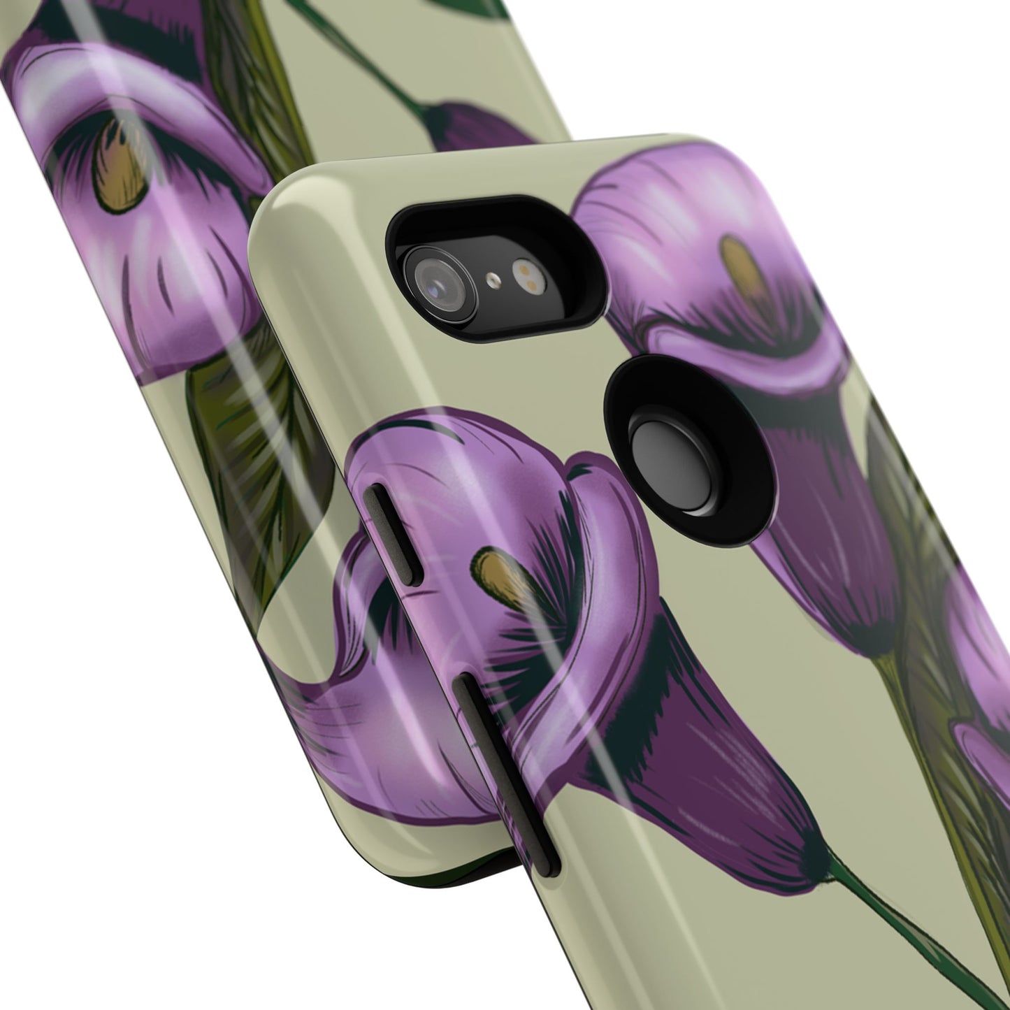 Floral Phone Case - Tough Cases, Purple Flower Design, Cell Phone Accessories, Gift for Her, Nature Lover Essentials