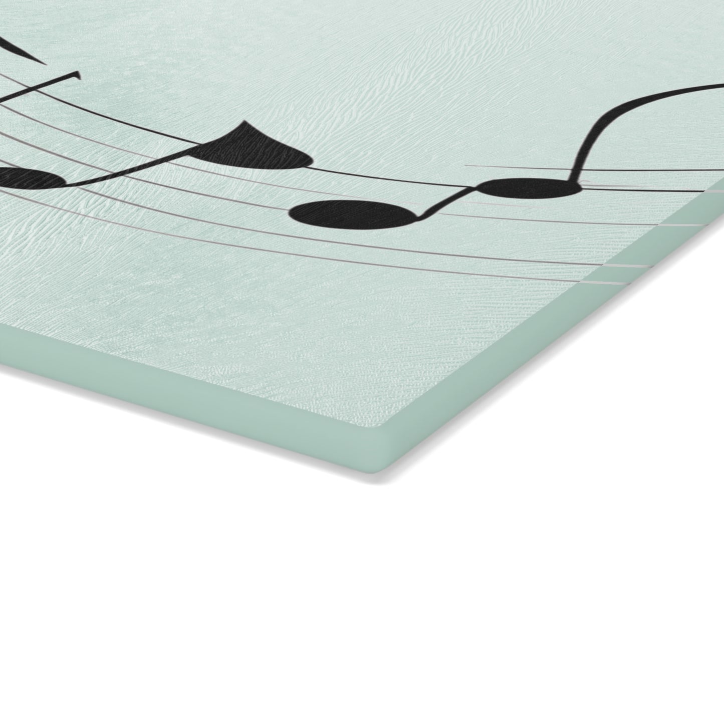 Musical Glass Cutting Board, Kitchen Decor, Gift for Musicians, Musical Notes Design, Home Cooking, Housewarming Gift, Unique Kitchenware