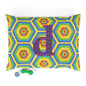 Vibrant Honeycomb Pet Bed - Colorful Dog Cat Bedding, Cozy Pet Lounge, Fun Pet Gift, Rainbow Dog Bed, Customizable Pet Accessories