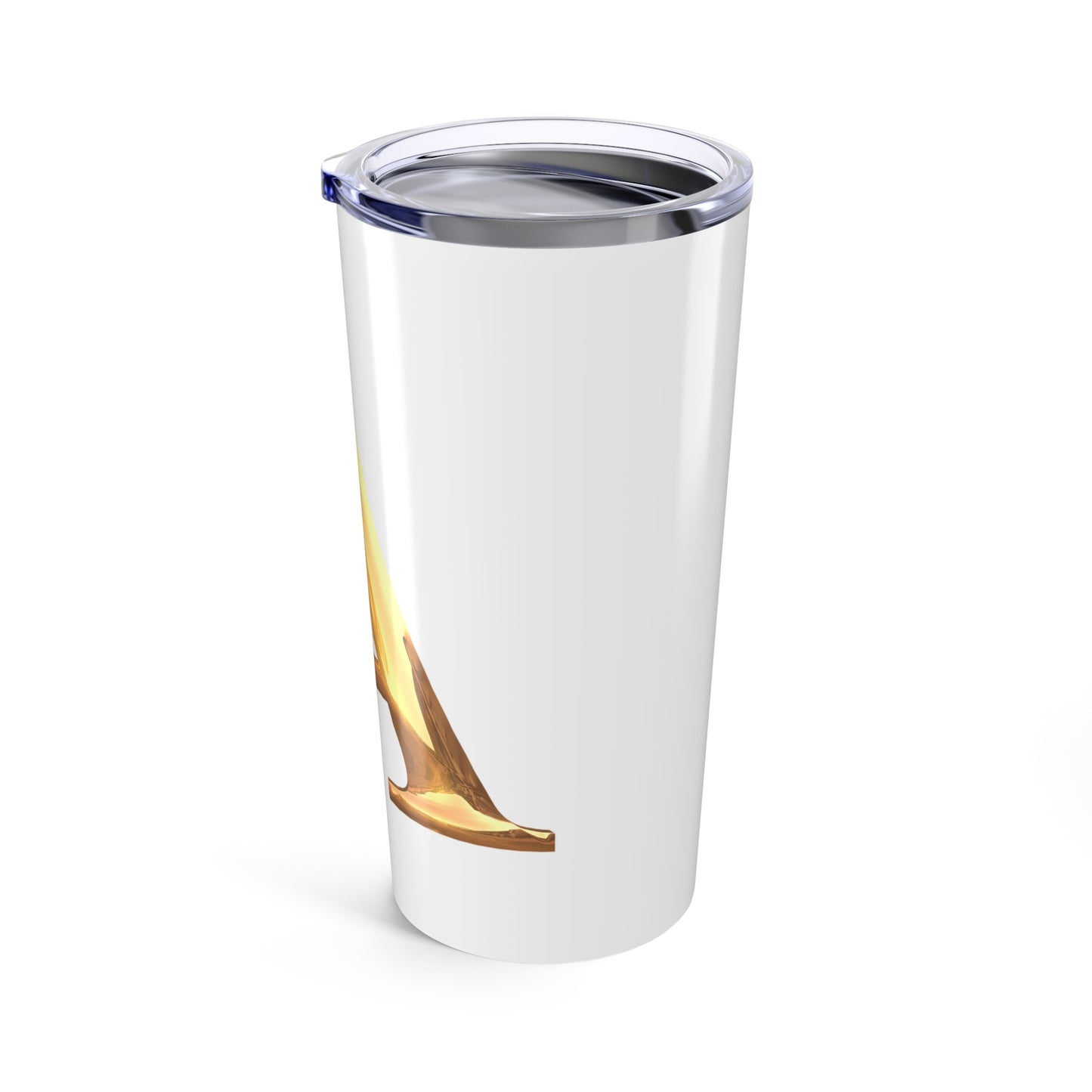 Personalized Gold Initial Tumbler 20oz Letter A