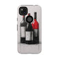 Wine Lover's Phone Case, Tough Phone Cover, Artistic Wine Design, Gift for Wine Enthusiasts, Customizable Case, Unique Wine Art