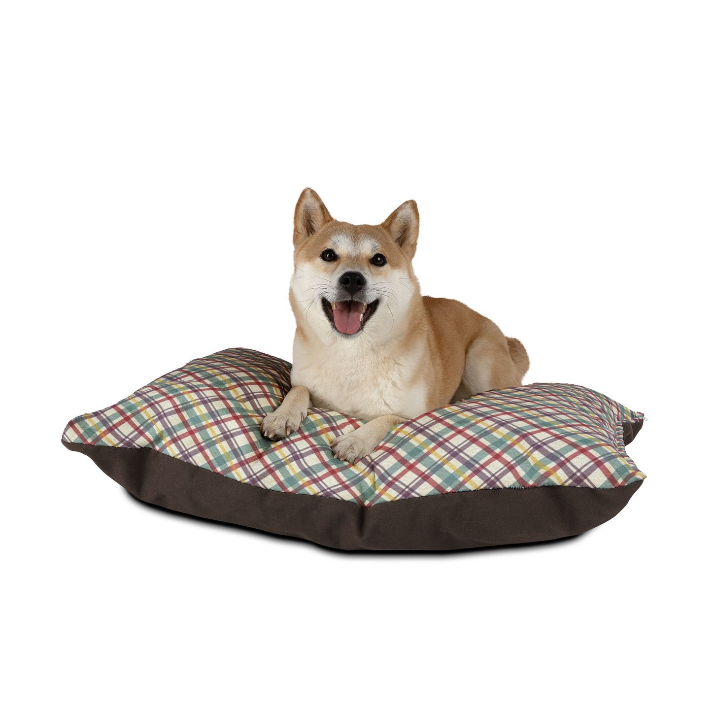 Cozy Plaid Pet Bed for Cats and Dogs, Comfortable Dog Bed, Soft Pet Cushion, Modern Pet Furniture, Stylish Dog Bed