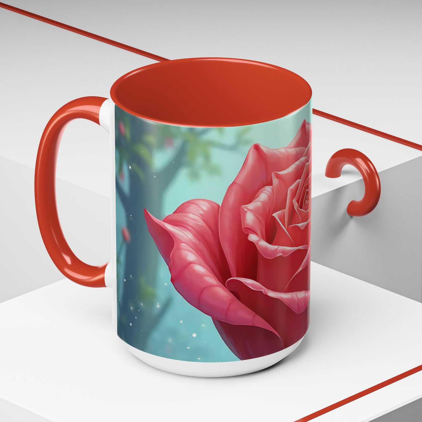 Elegant Rose Coffee Mug for Floral Lovers, Perfect Gift for Mother’s Day, Birthday, Home Decor, Garden Enthusiasts, Art Collectors