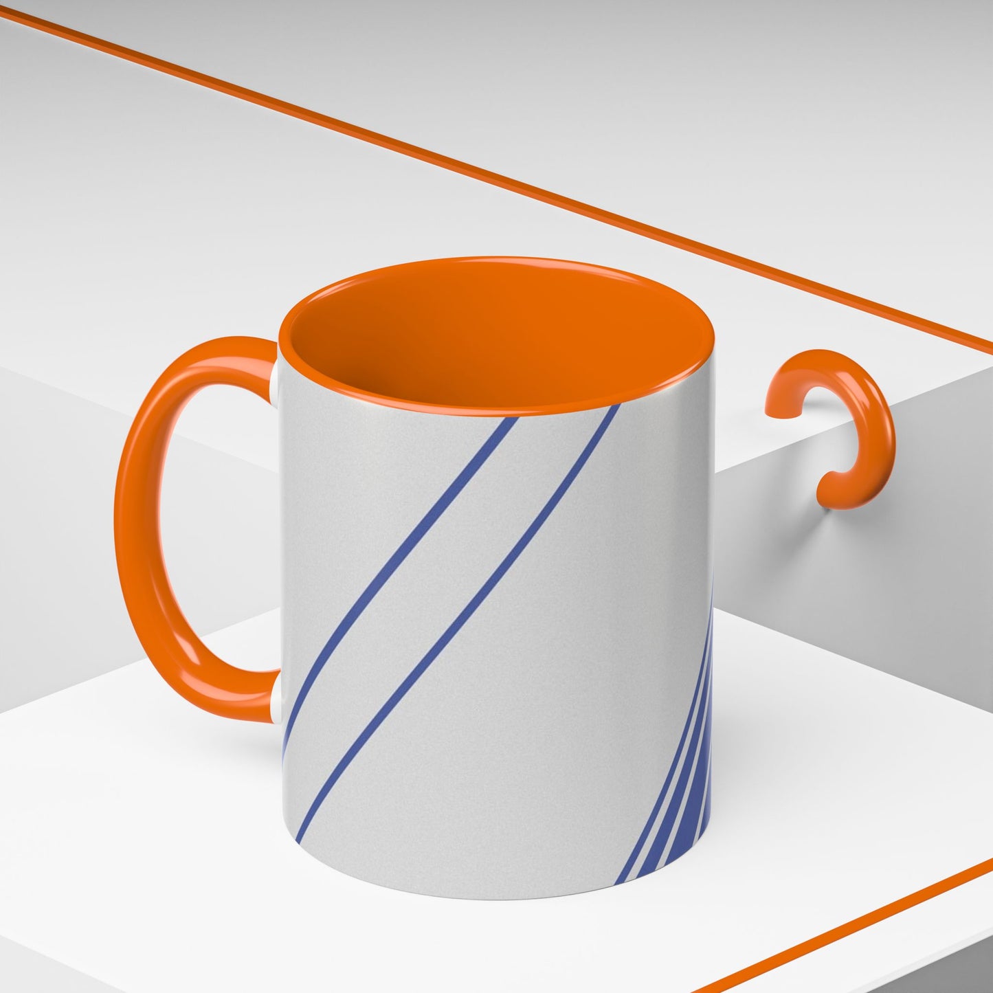 Elegant Stripe Accent Coffee Mug - Perfect for Gifts, Home Decor, Office, Birthdays, and Tea Lovers