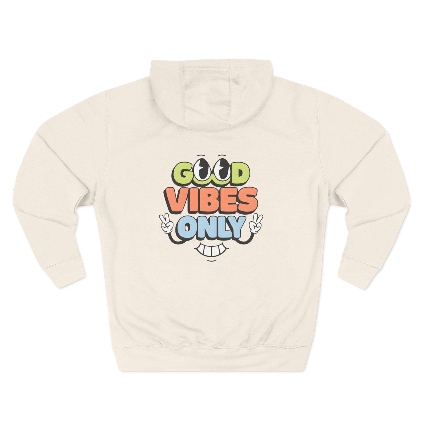 Good Vibes Only Fleece Hoodie for Positive Energy Lovers, Motivational Comfort, Chill Attire, Casual Wear, Gift for Friends