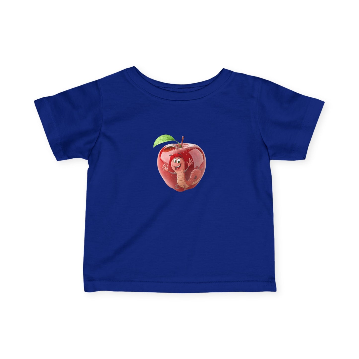 Cute Apple Mouse Infant Tee, Baby Shower Gift, Toddler T-Shirt, Kids Fruit Shirt, Spring Outfit, Playful Everyday Wear