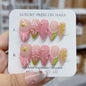 Mermaid Shell Floral: "Pink & Pearl" – Almond Press-On Nails