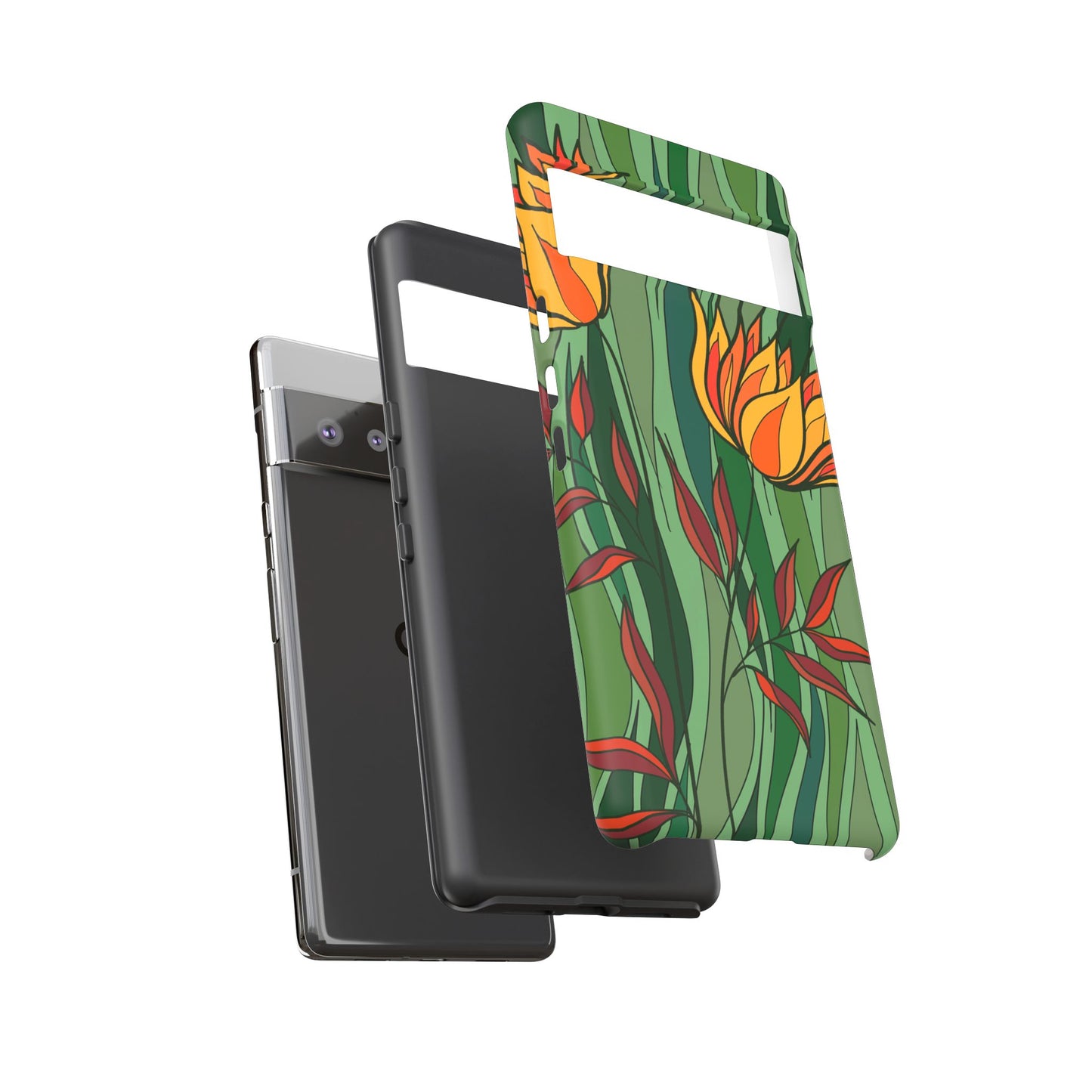 Vibrant Floral Phone Case, Nature-Inspired Tough Case, Eco-Friendly Cover, Unique Gift for Nature Lovers, Spring Decor