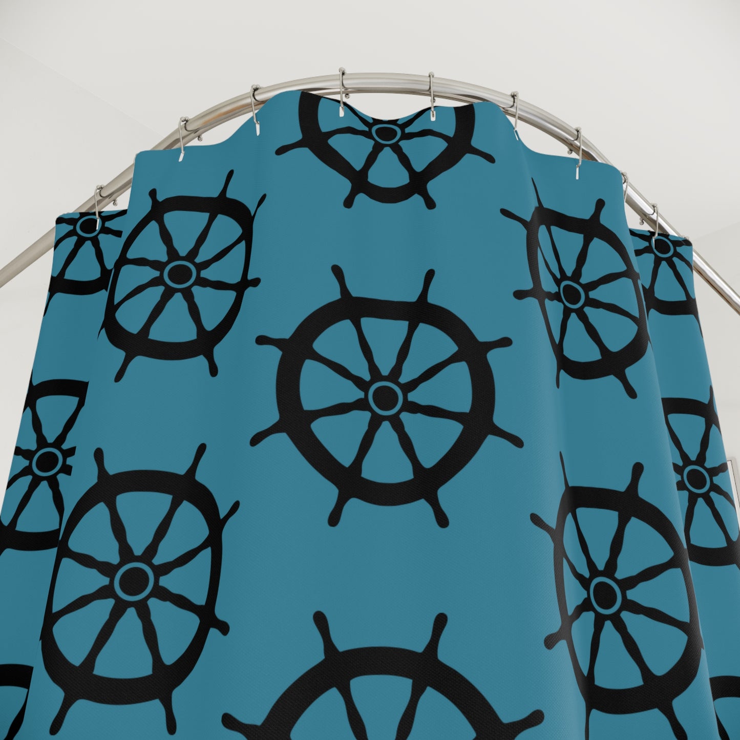Nautical Shower Curtain, Coastal Bathroom Decor, Nautical Theme Gift, Ocean Lover's Shower Curtain, Beach House Accessories, Sailor [...]