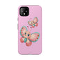 Cute Butterfly Phone Case, Tough Phone Cover, Girly Phone Accessory, Unique Gift for Her, Kids Phone Case, Floral Design Case