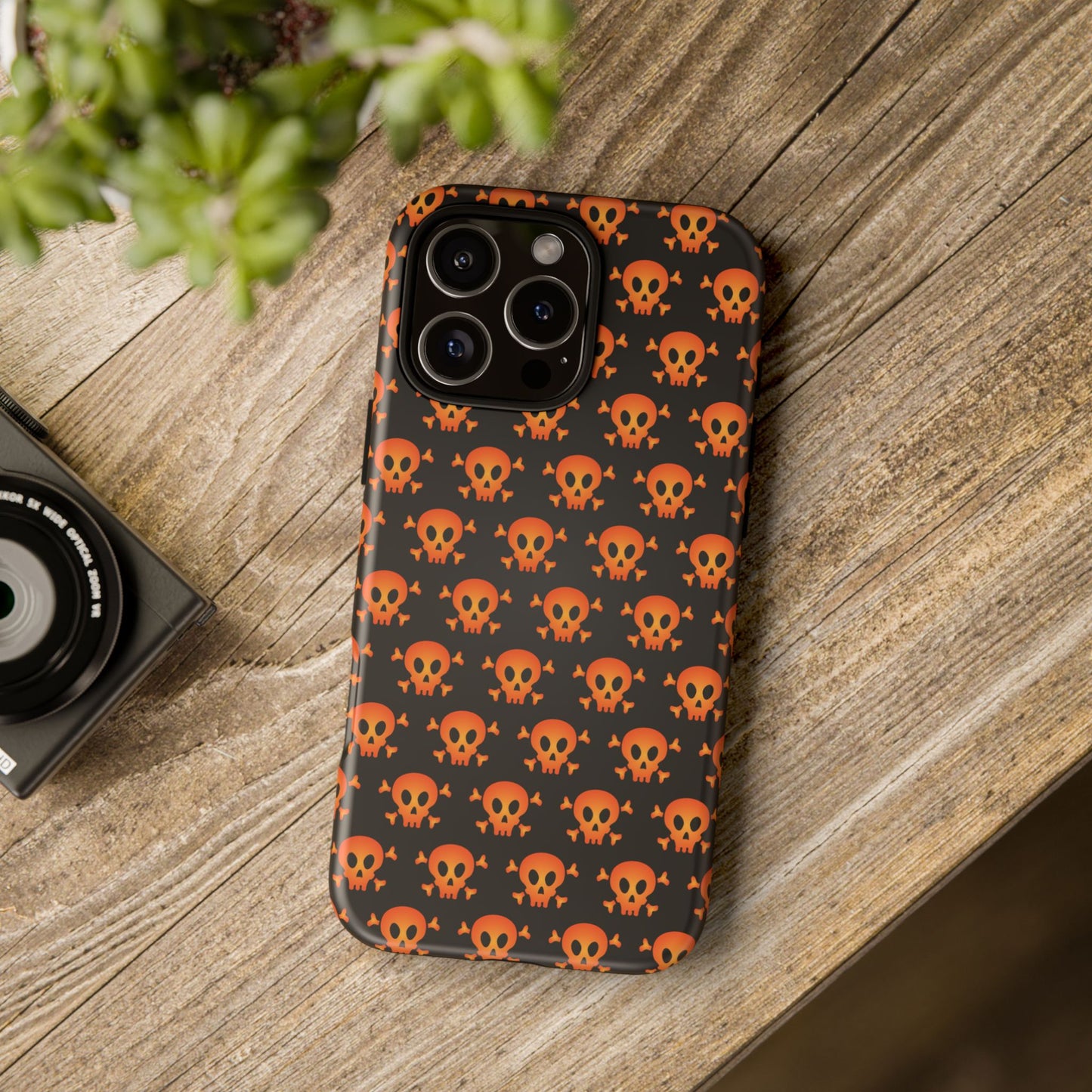 Halloween Skull Phone Case, Spooky Mobile Cover, Trick or Treat Accessory, Goth Gift, Skull Pattern Design