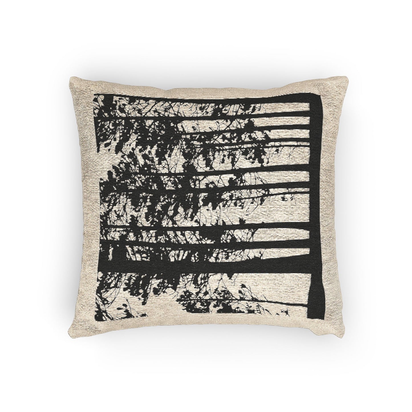 Nature-Inspired Woven Pillow, Cozy Home Decor, Forest Theme Cushion, Boho Accent Pillow, Rustic Living Room Accessory