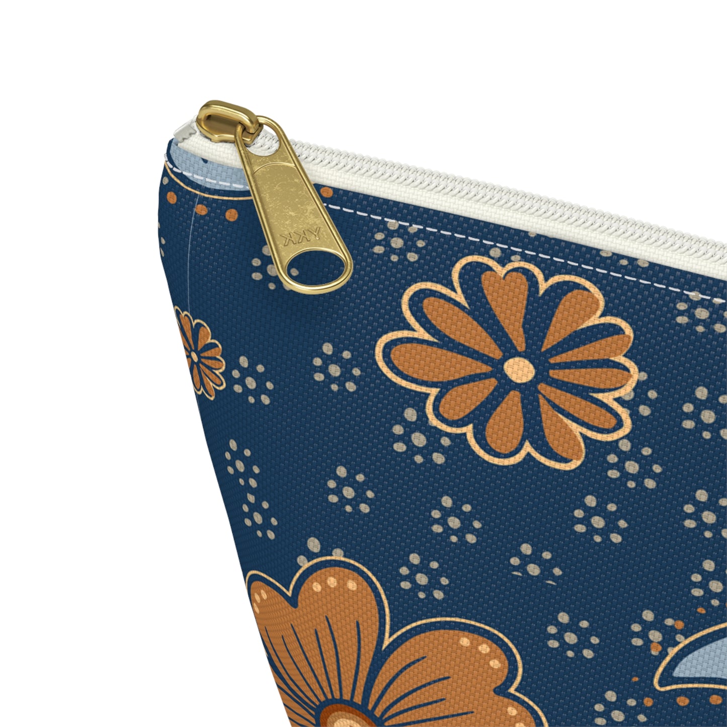 Floral Accessory Pouch, Makeup Bag, Travel Organizer, Gift for Her, Floral Print, T-bottom Pouch, Cosmetics Case