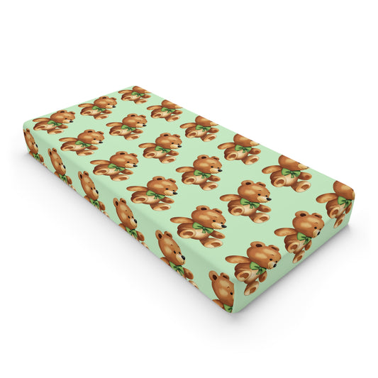 Cute Bear Baby Changing Pad Cover, Baby Shower Gift, Nursery Decor, Soft Cotton, Animal Print, Unisex Baby Gift