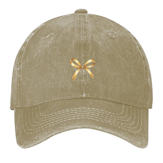 Cotton Vintage Washed Denim Baseball Cap (Front Printing)