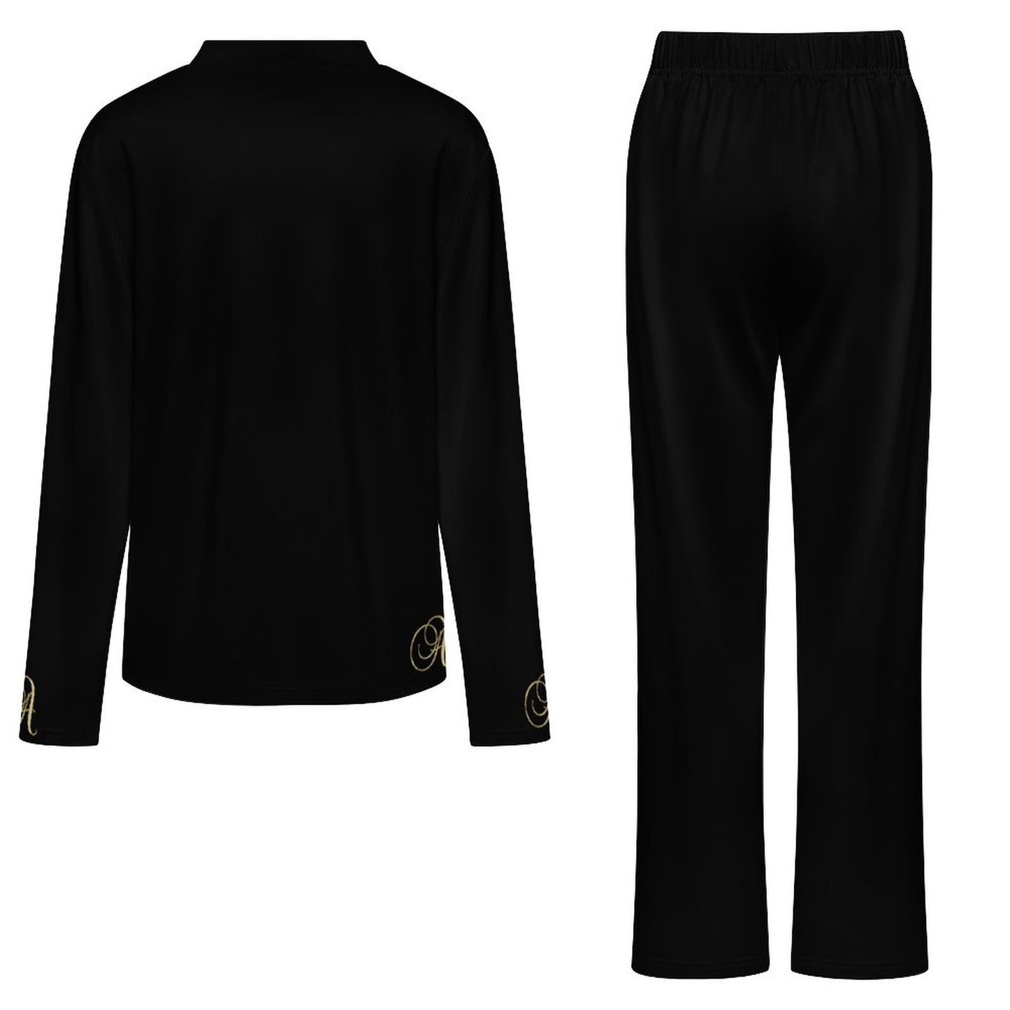 Women's V-Neck Pajama Set- Letter A