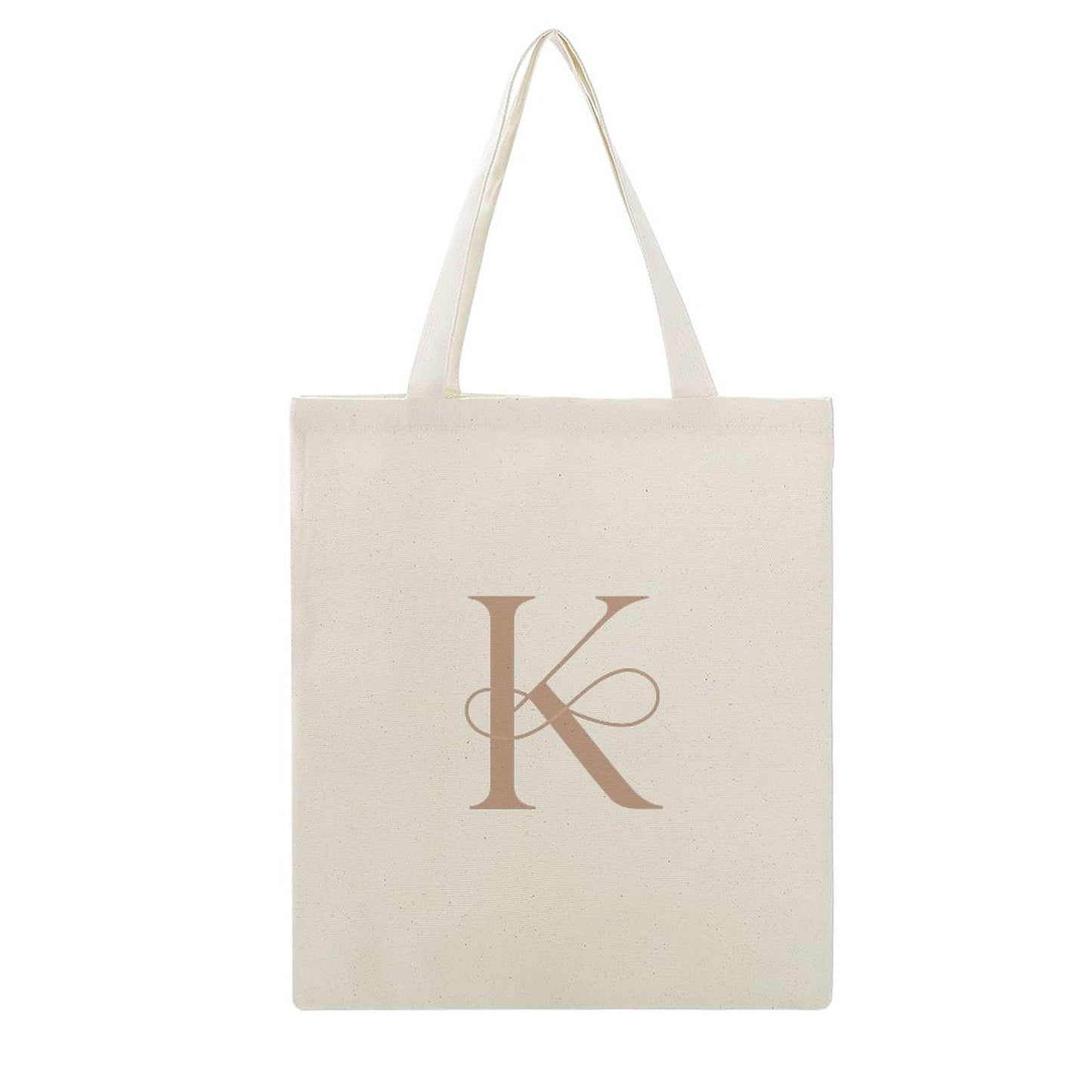 Canvas Tote Bag-13.4"x15.8"/34x40cm - Letter K