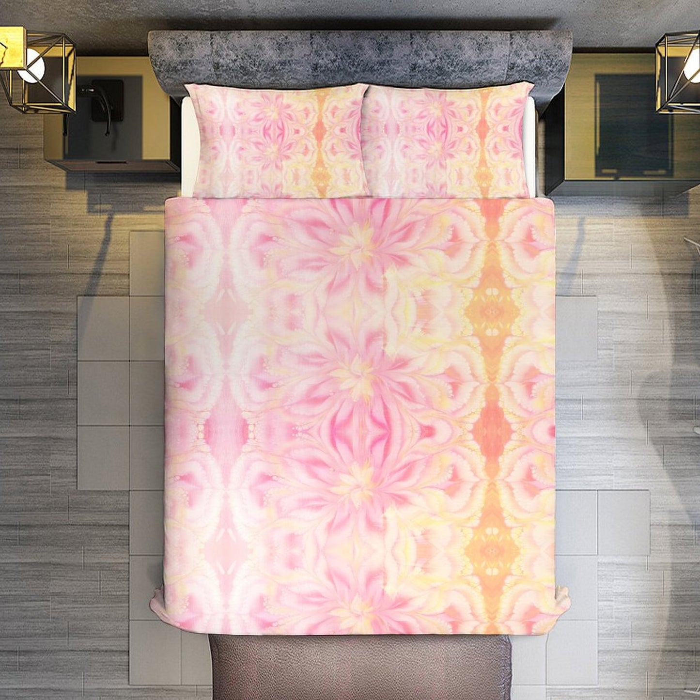 3-Piece Bedding Set-86"×70"/ 218×177cm (Dual-sidede Printing)