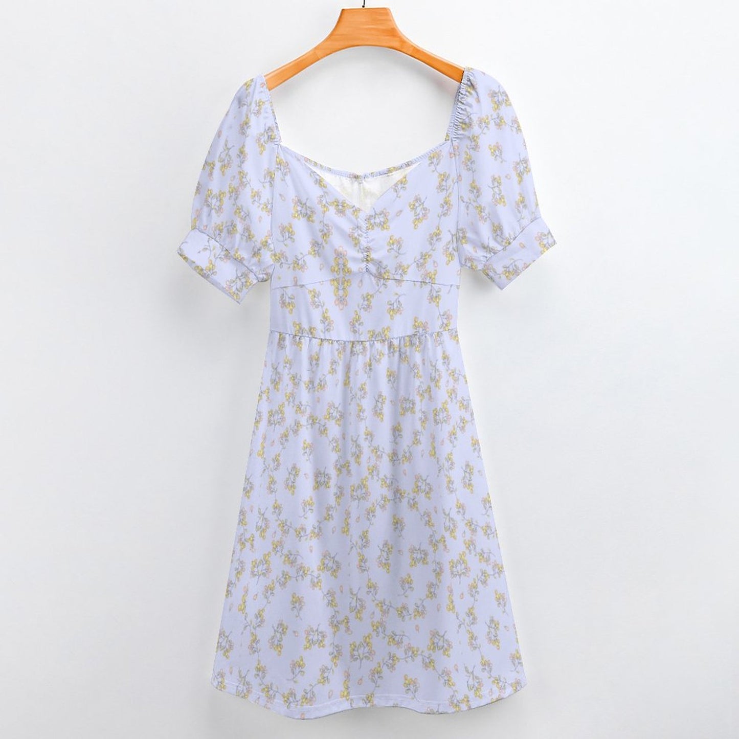 Short Sleeve V Neck Lovely Dress