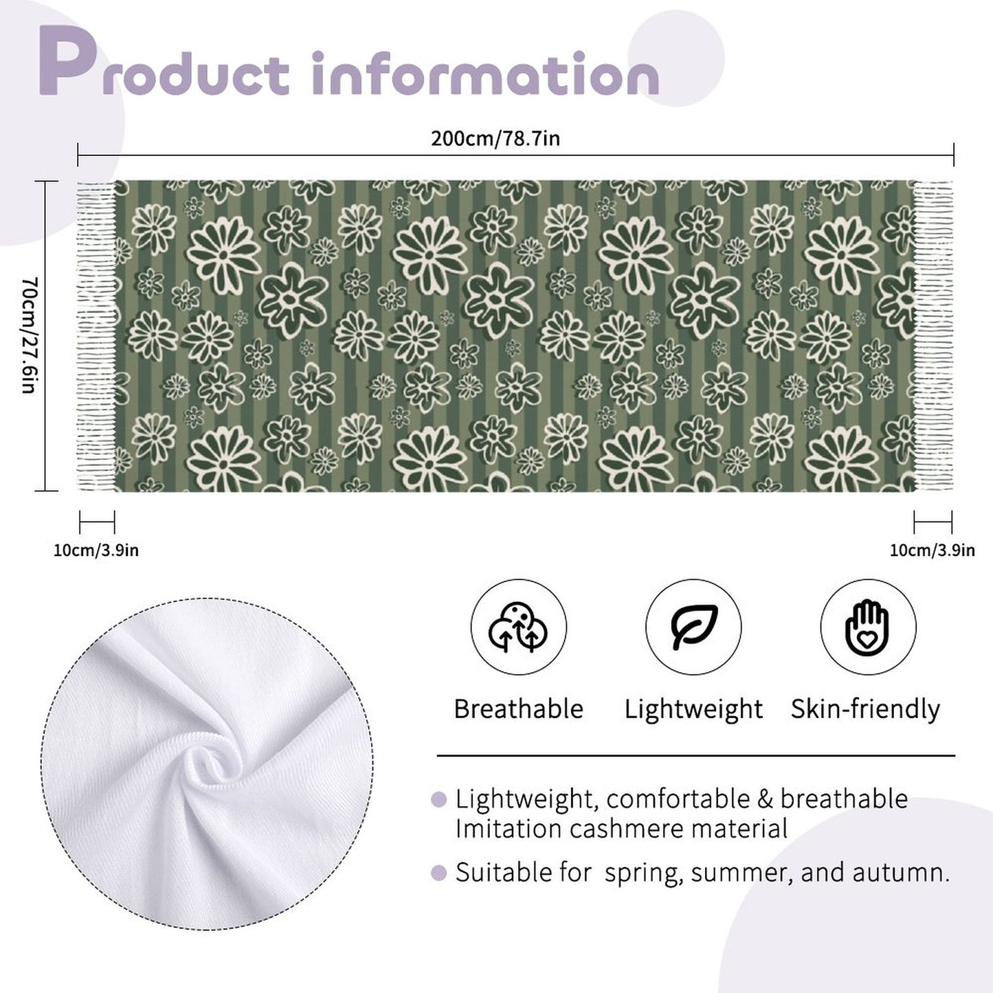 Cashmere-like Tassel Scarf