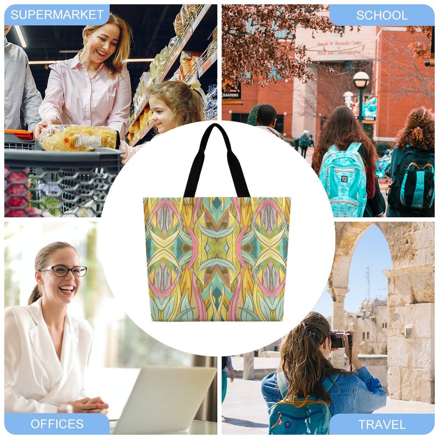 Large One Shoulder Shopping Bag