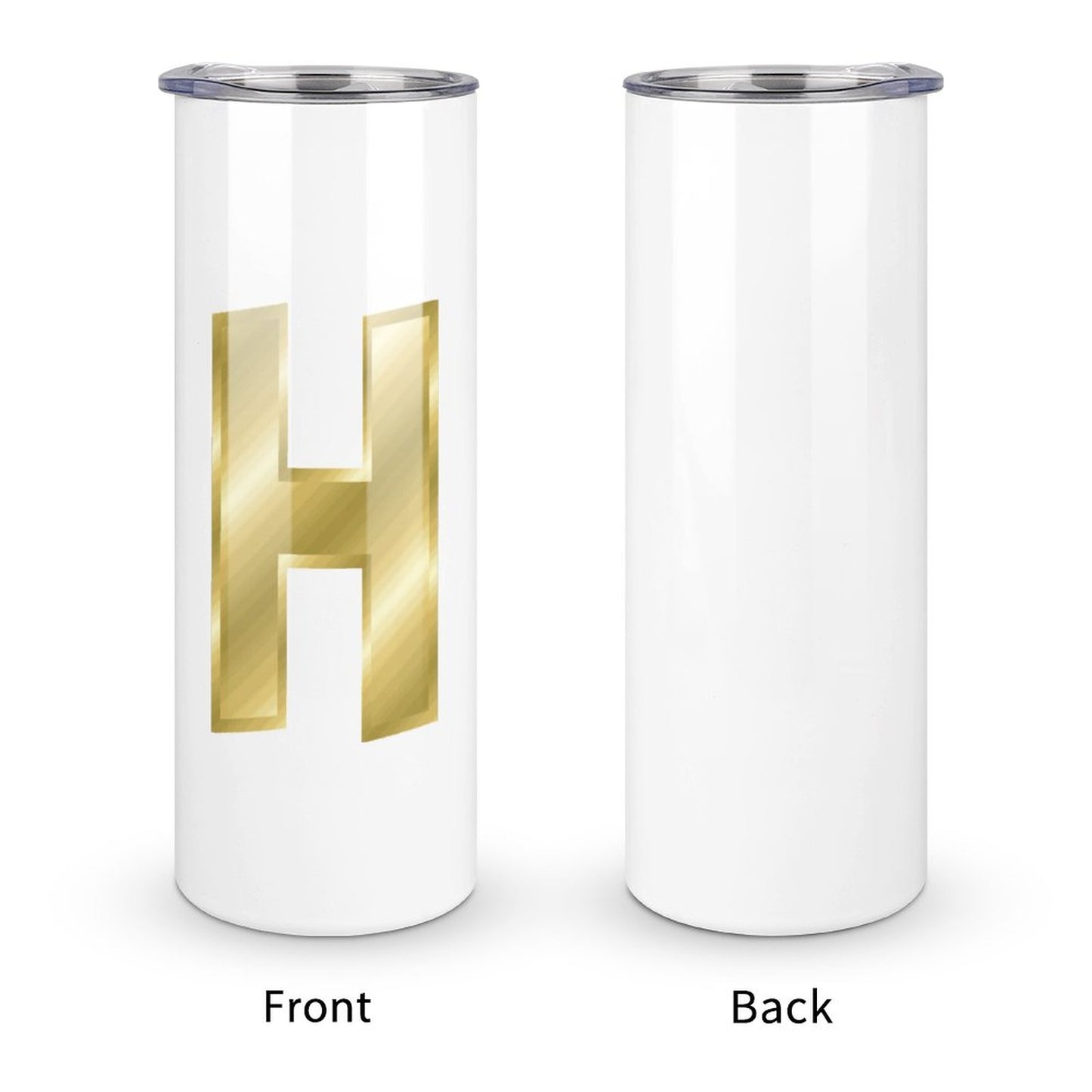 20oz Skinny Stainless Steel Straight Cup-With Lid