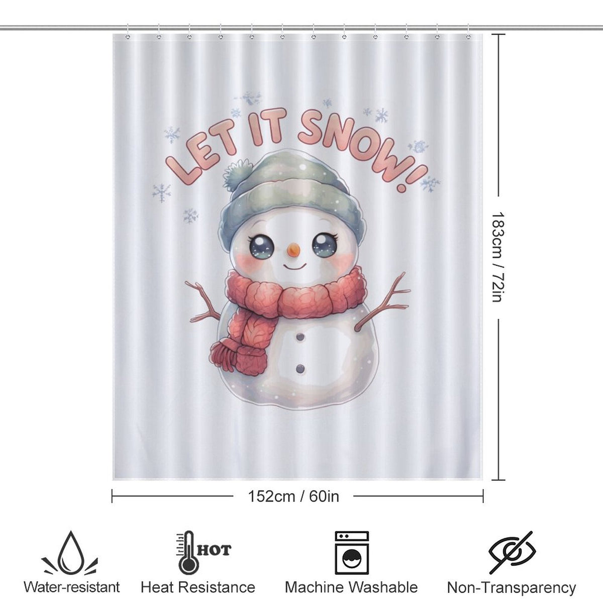 Let it Snow Shower Curtain