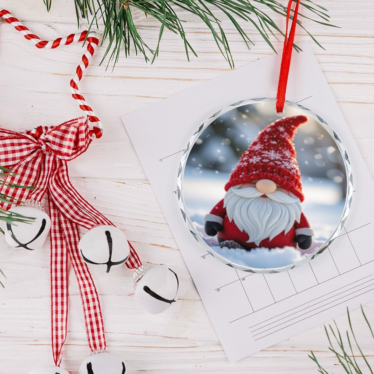 Glass Circular Ornament Pendant