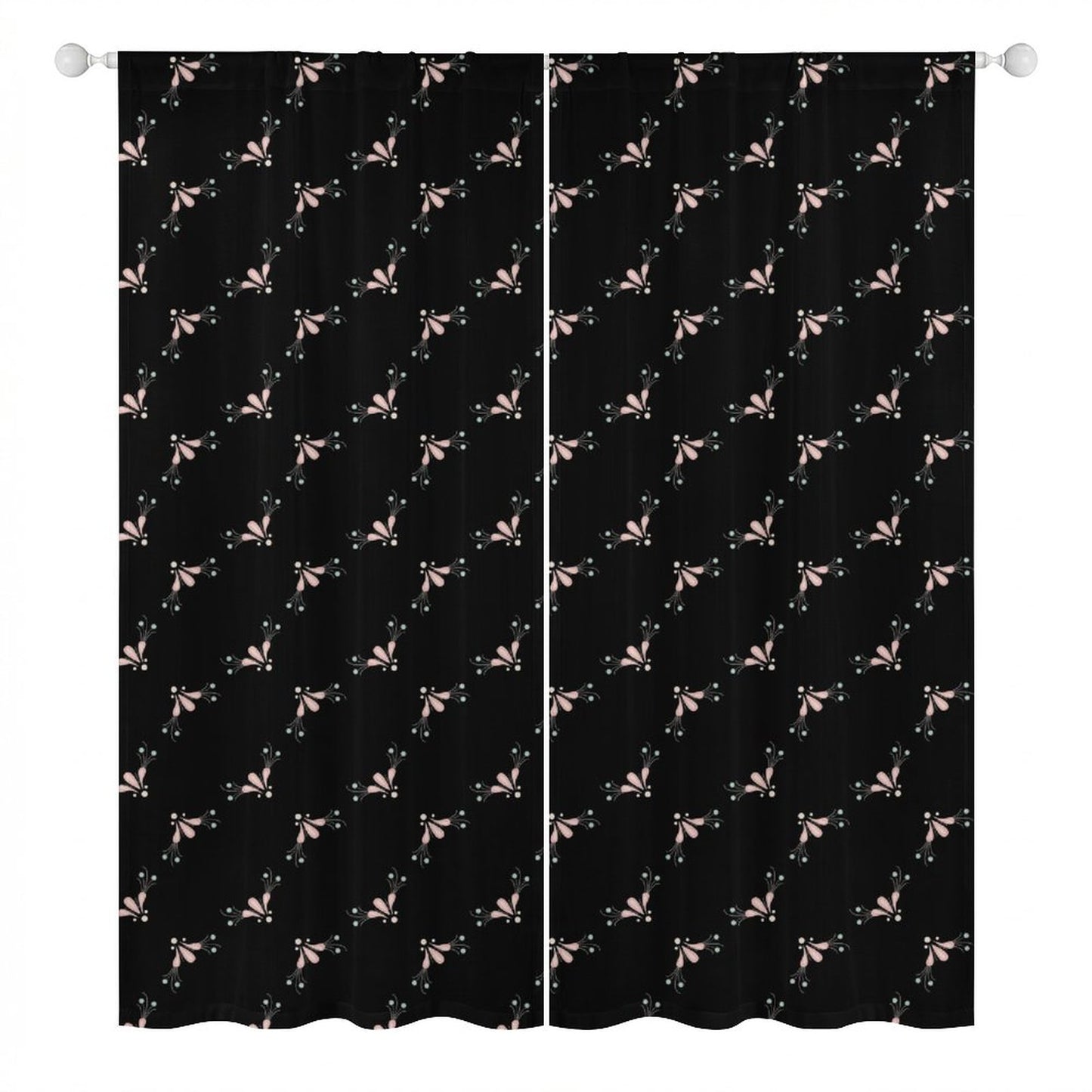 Sheer Curtain Black