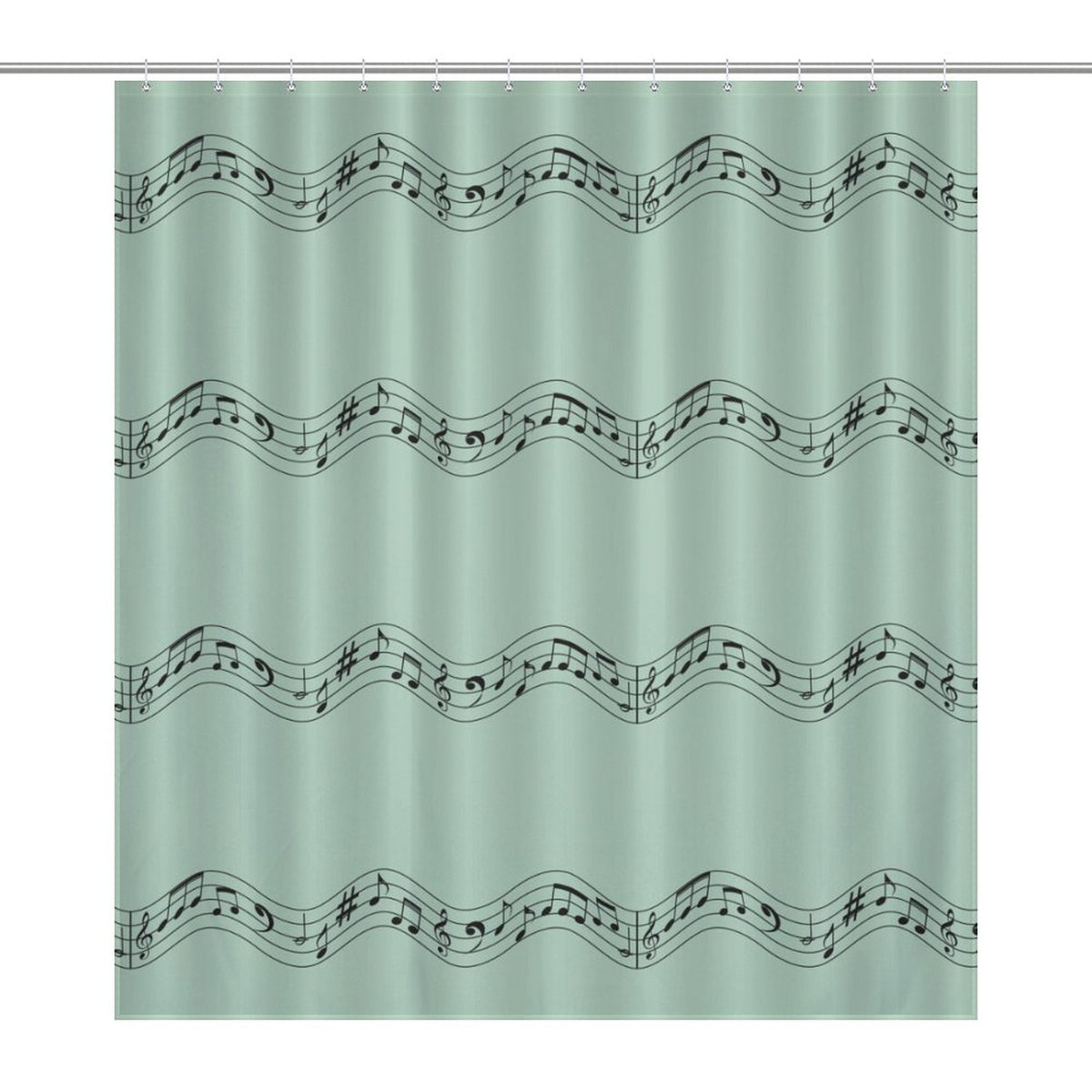 Musical note shower curtain