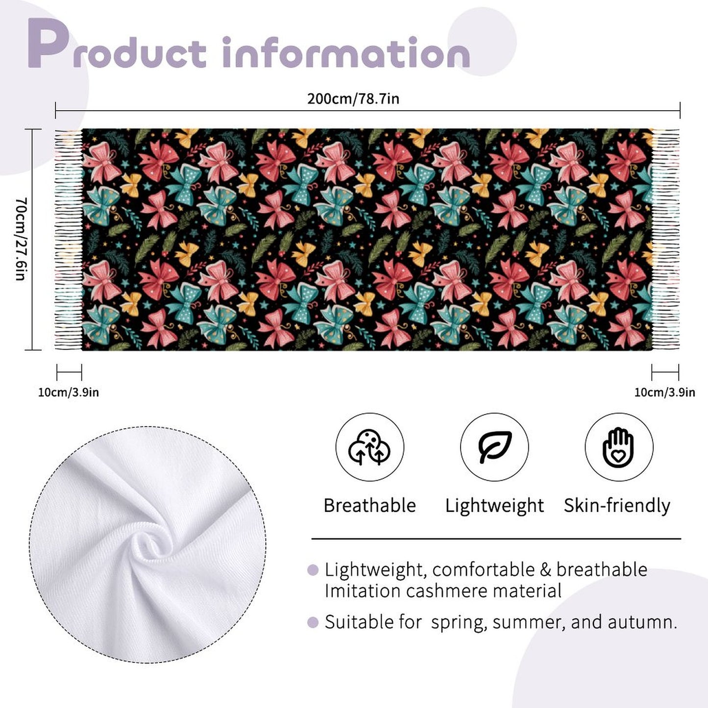 Cashmere-like Tassel Scarf