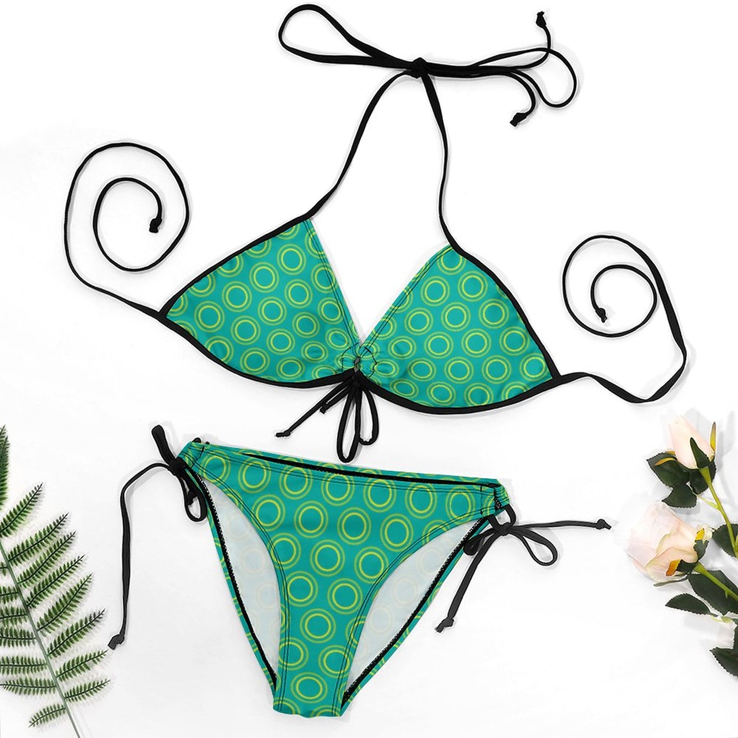 Halter Tie Front Bikini Set BK2059 (All-Over Printing)