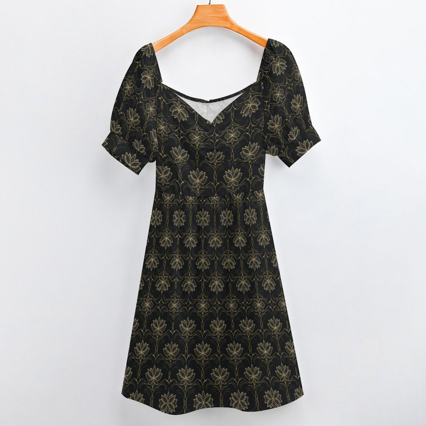 Short Sleeve V Neck Lovely Dress