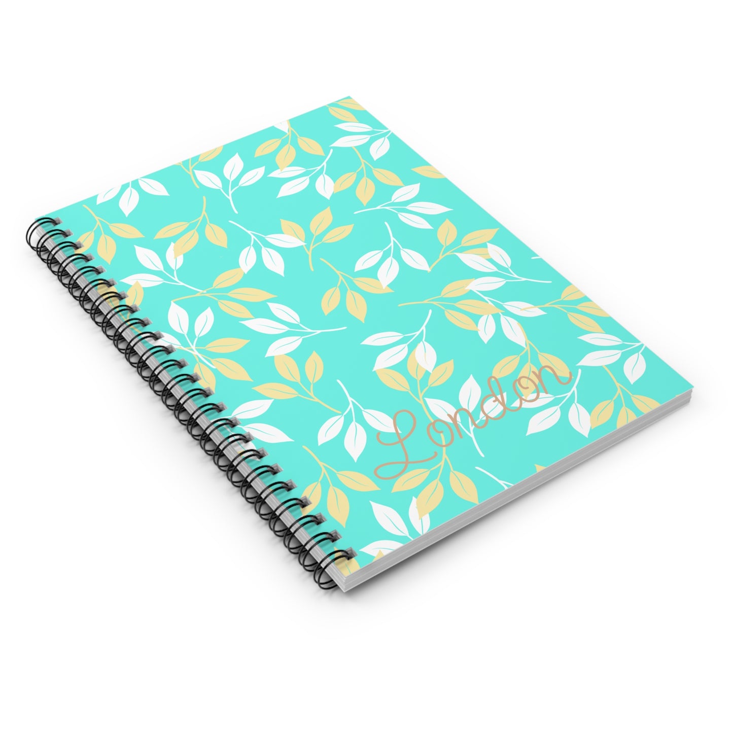 Leafy Vibes Spiral Notebook - Cute Journal for Thoughts, Doodles, and Lists, Perfect for Gifts, Back to School, or Home Office Use!